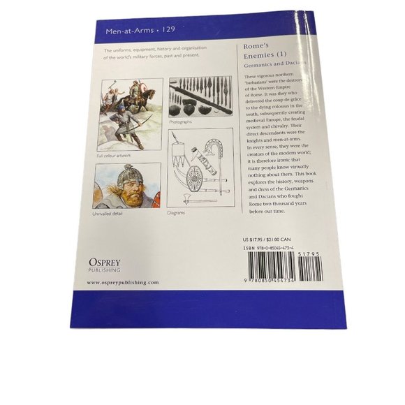 Men-At-Arms Ser Rome's Enemies (1) Germanics and Dacians Peter Wilcox 1982 PB - Picture 2 of 3